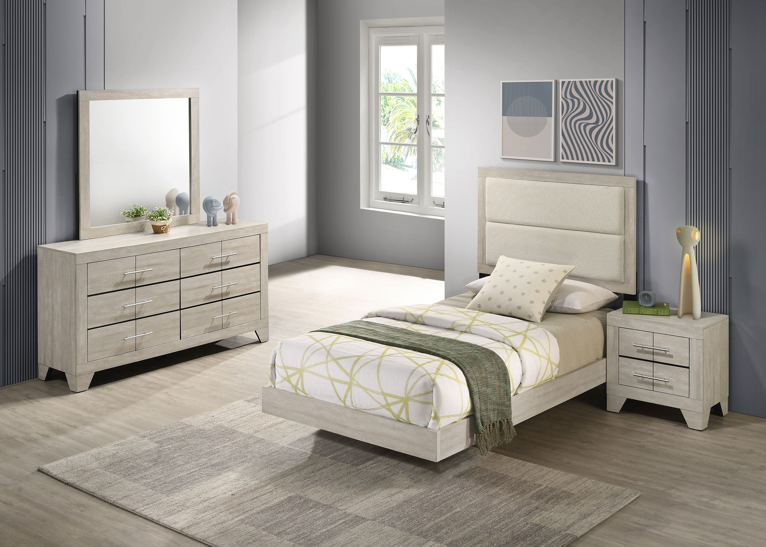 Best Furniture Outlet - Coaster - Trenton 4-piece Twin Bedroom Set Rustic Cream - 225061T-S4