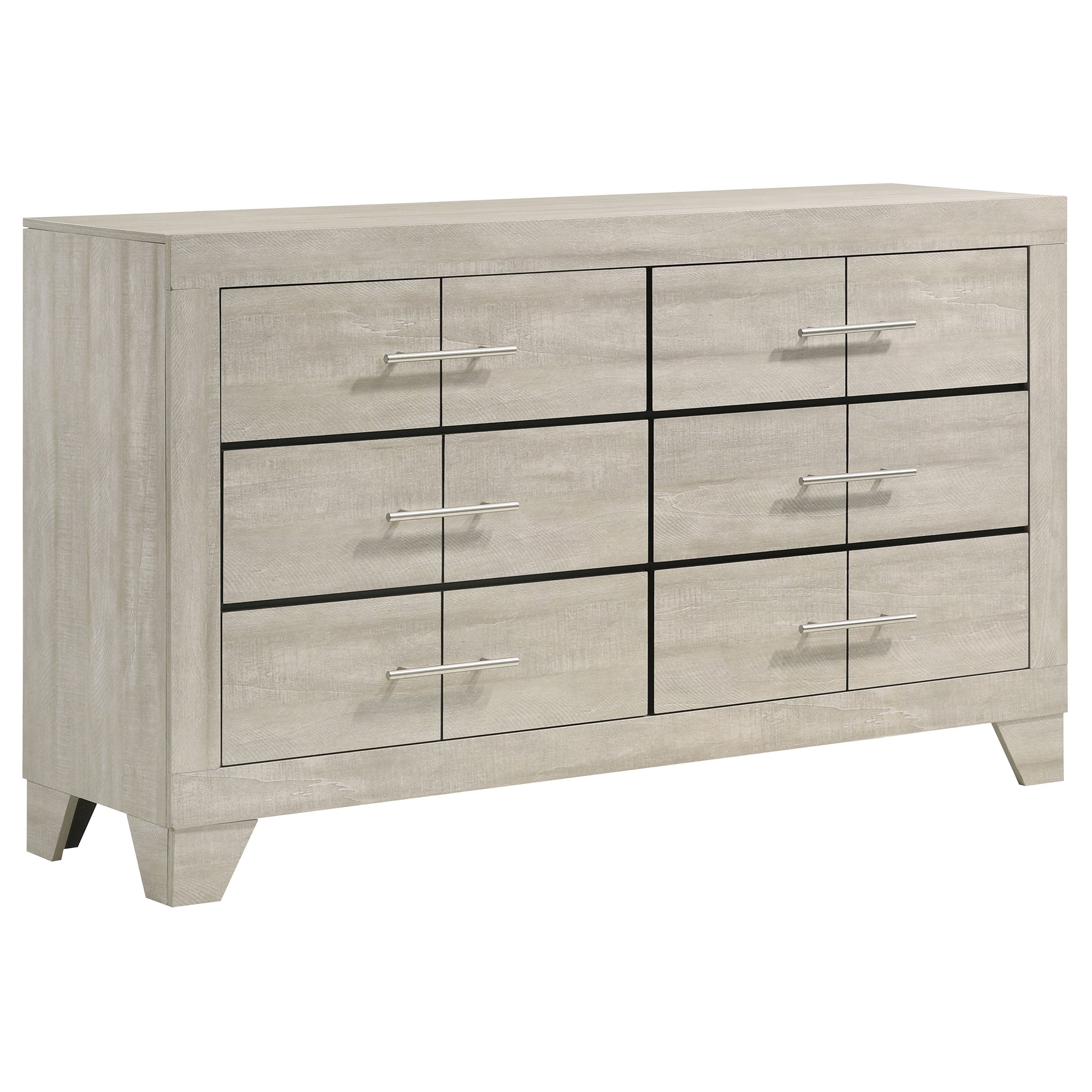 Best Furniture Outlet - Coaster - Trenton 6-drawer Bedroom Dresser Rustic Cream - 225063
