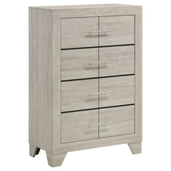 Best Furniture Outlet - Coaster - Trenton 4-drawer Bedroom Chest of Drawers Rustic Cream - 225065