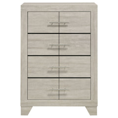 Trenton 4-drawer Bedroom Chest of Drawers Rustic Cream