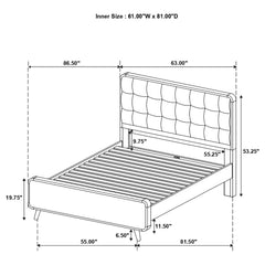 Robyn 4-piece Queen Bedroom Set Light Ash