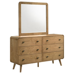 Best Furniture Outlet - Coaster - Robyn 6-drawer Bedroom Dresser and Mirror Light Ash - 225093M