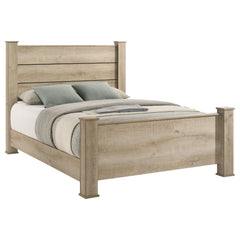 Oakglen 55-inch Eastern King Panel Bed Weathered Oak