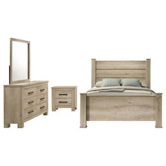 Oakglen 4-piece California King Bedroom Set Weathered Oak