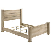 Best Furniture Outlet - Coaster - Oakglen 55-inch California King Panel Bed Weathered Oak - 225101KW