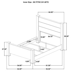 Oakglen 4-piece Queen Bedroom Set Weathered Oak