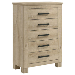 Best Furniture Outlet - Coaster - Oakglen 5-drawer Bedroom Chest of Drawers Weathered Oak - 225105
