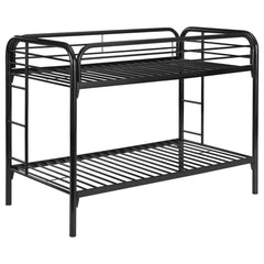Morgan Metal Twin Over Twin Bunk Bed Black