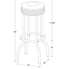 Retro 3-piece Round 1950s Bistro Pub Bar Table Set Black