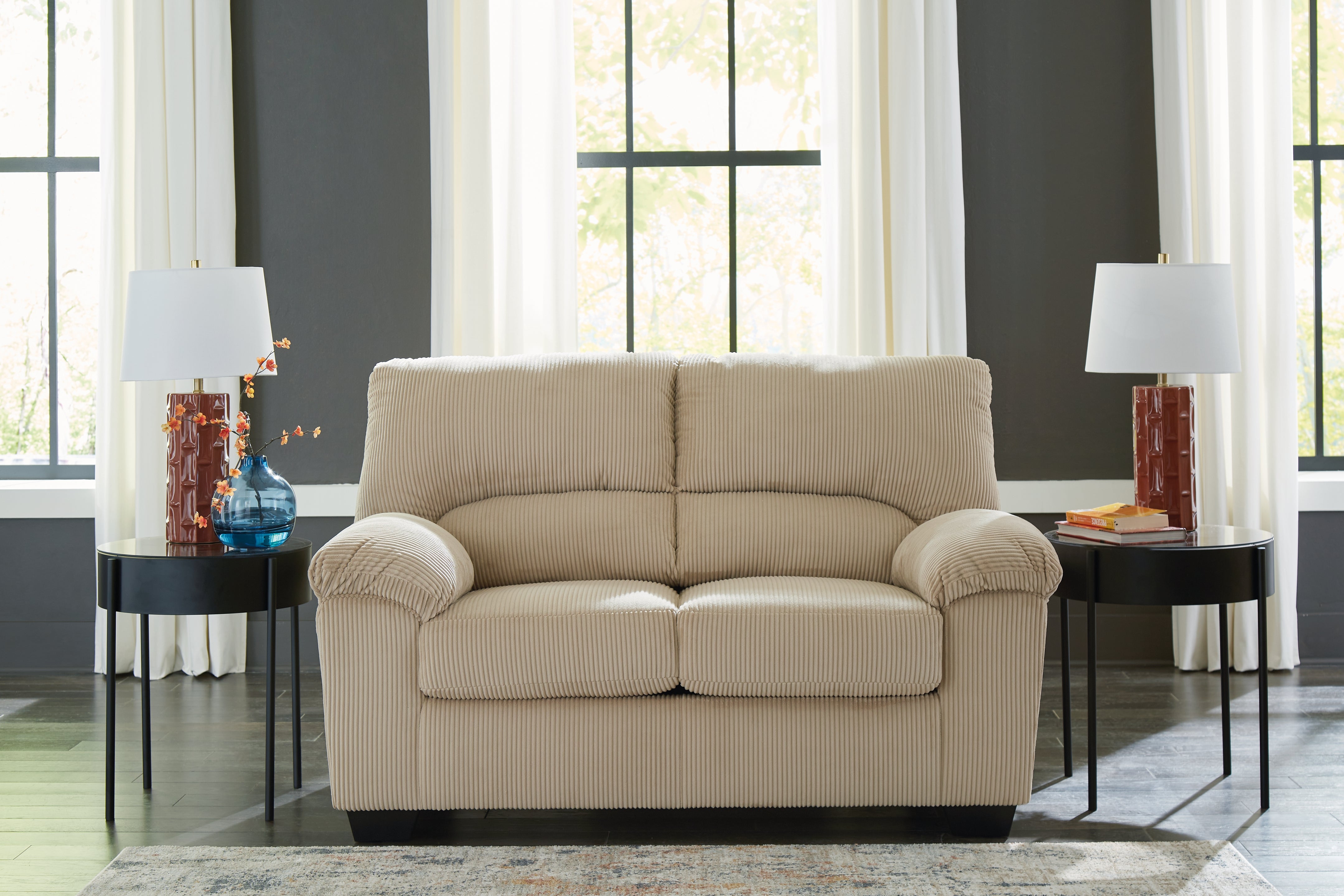 Best Furniture Outlet - Ashley Furniture - SimpleJoy Living Room - Loveseat / Sand - 2420335