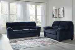 Best Furniture Outlet - Ashley Furniture - SimpleJoy Sofa and Loveseat - Sofa and Loveseat / Navy - 24205U1