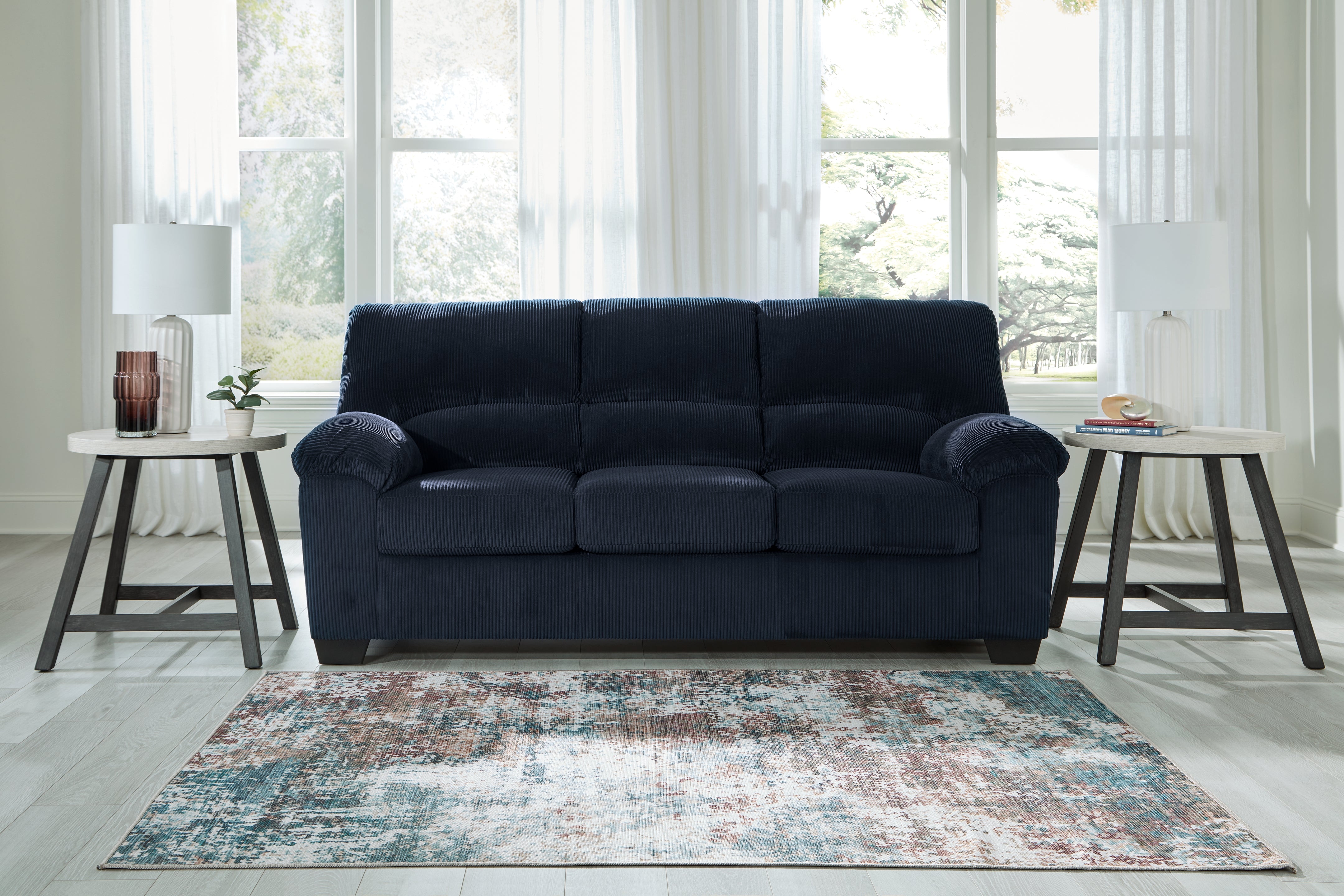 Best Furniture Outlet - Ashley Furniture - SimpleJoy Living Room - Sofa / Navy - 2420538