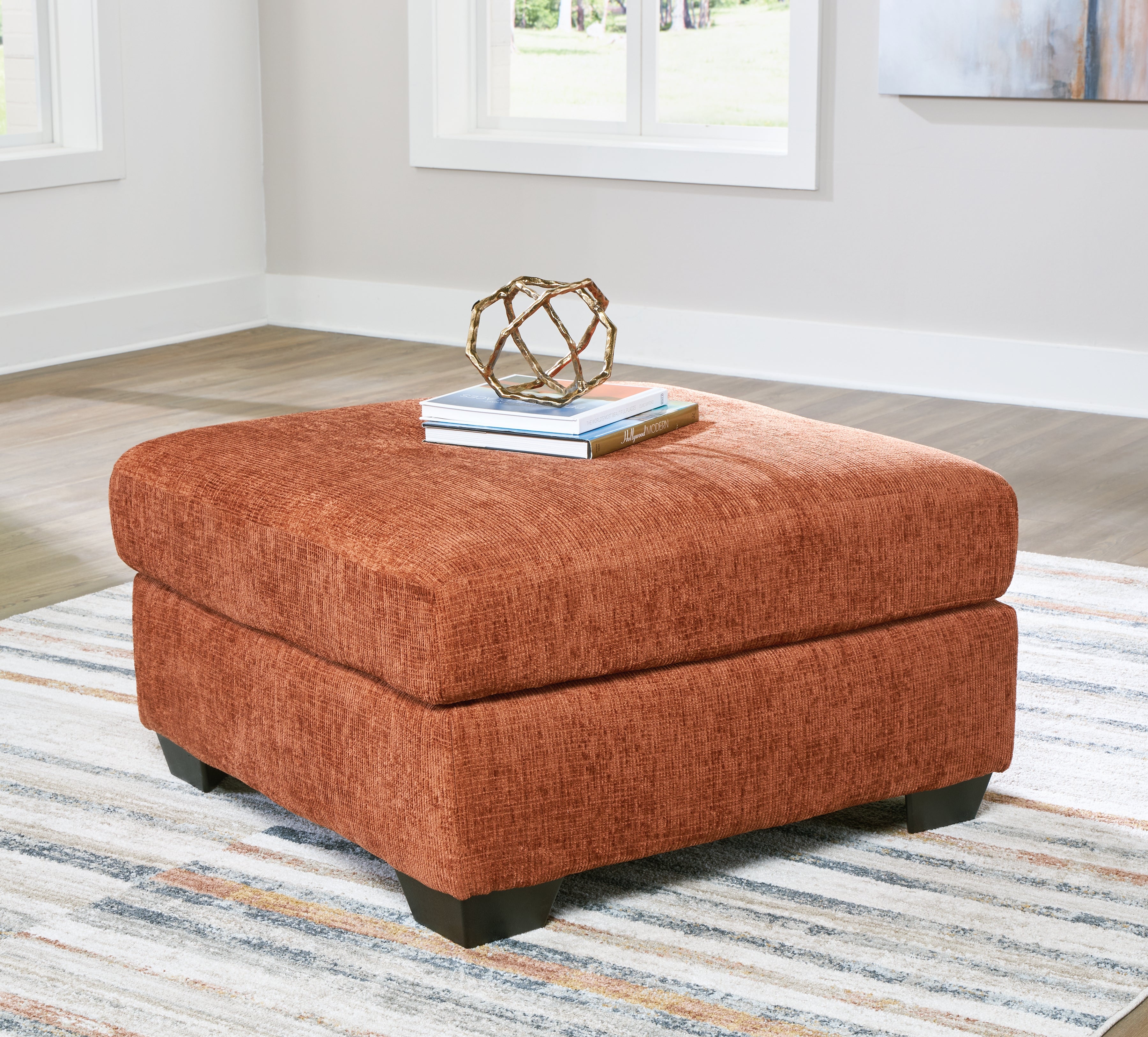 Best Furniture Outlet - Ashley Furniture - Aviemore Living Room - Oversized Accent Ottoman / Spice - 2430408
