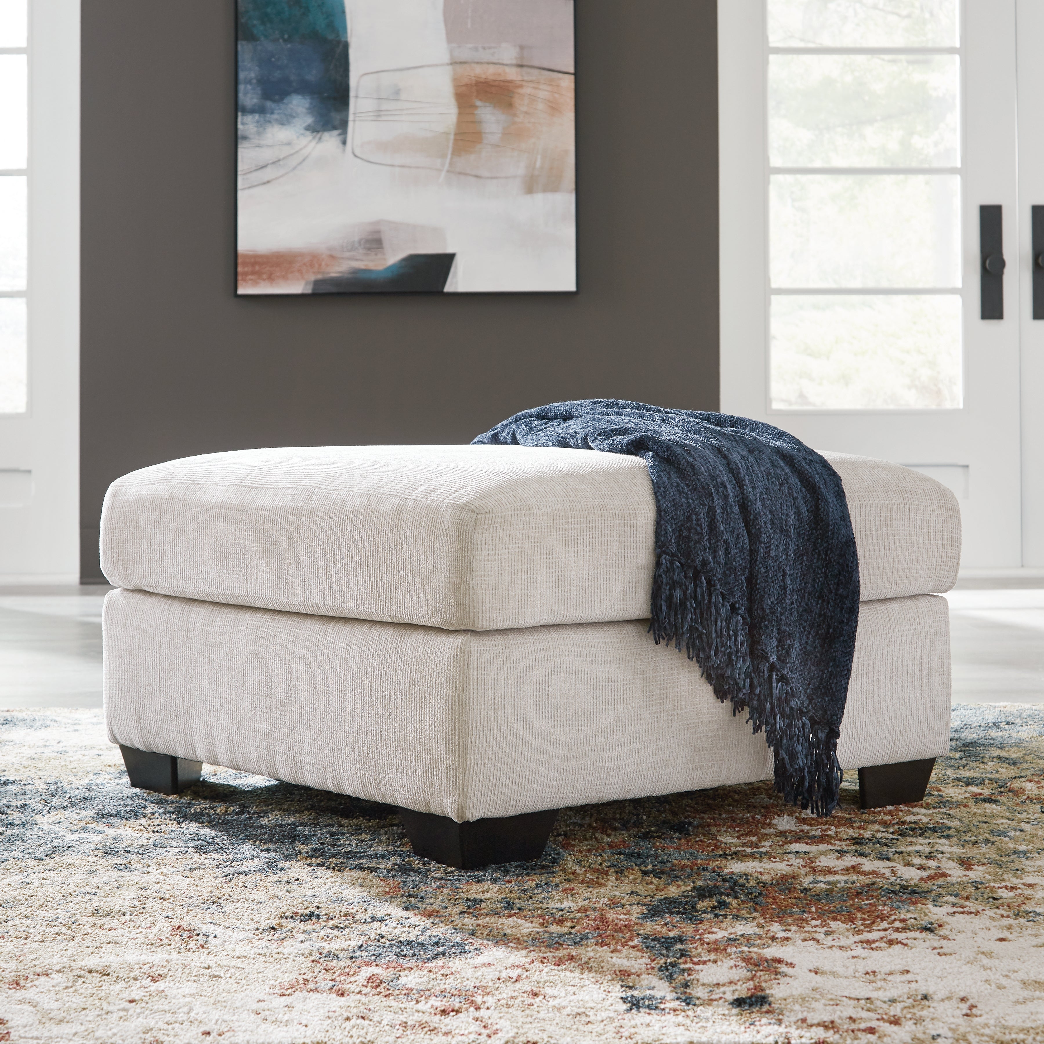 Best Furniture Outlet - Ashley Furniture - Aviemore Living Room - Oversized Accent Ottoman / Stone - 2430508