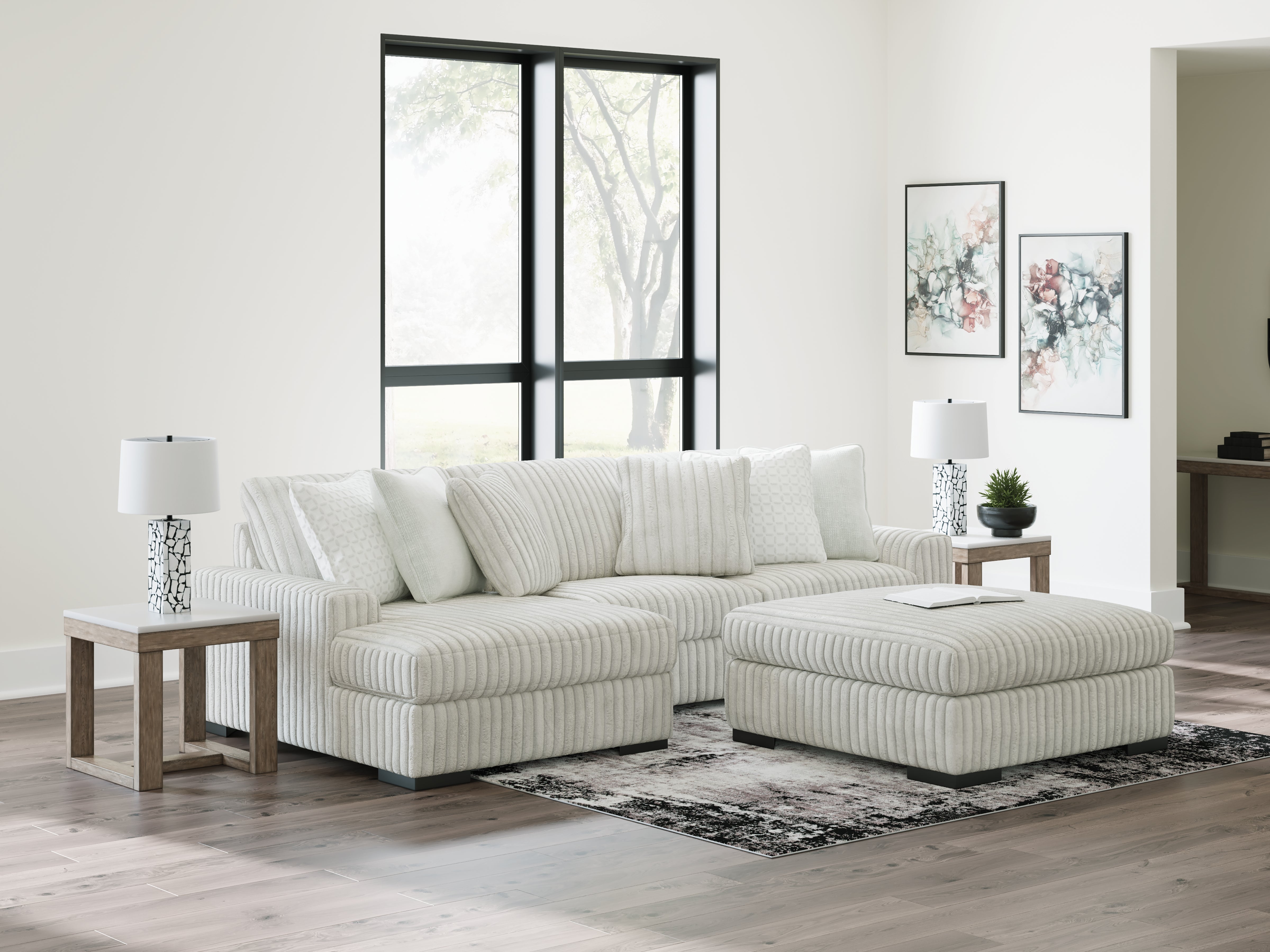 Best Furniture Outlet - Ashley Furniture - Stupendous Sectional - LAF 2-Piece Sectional with Chaise / Alloy - 25903S7