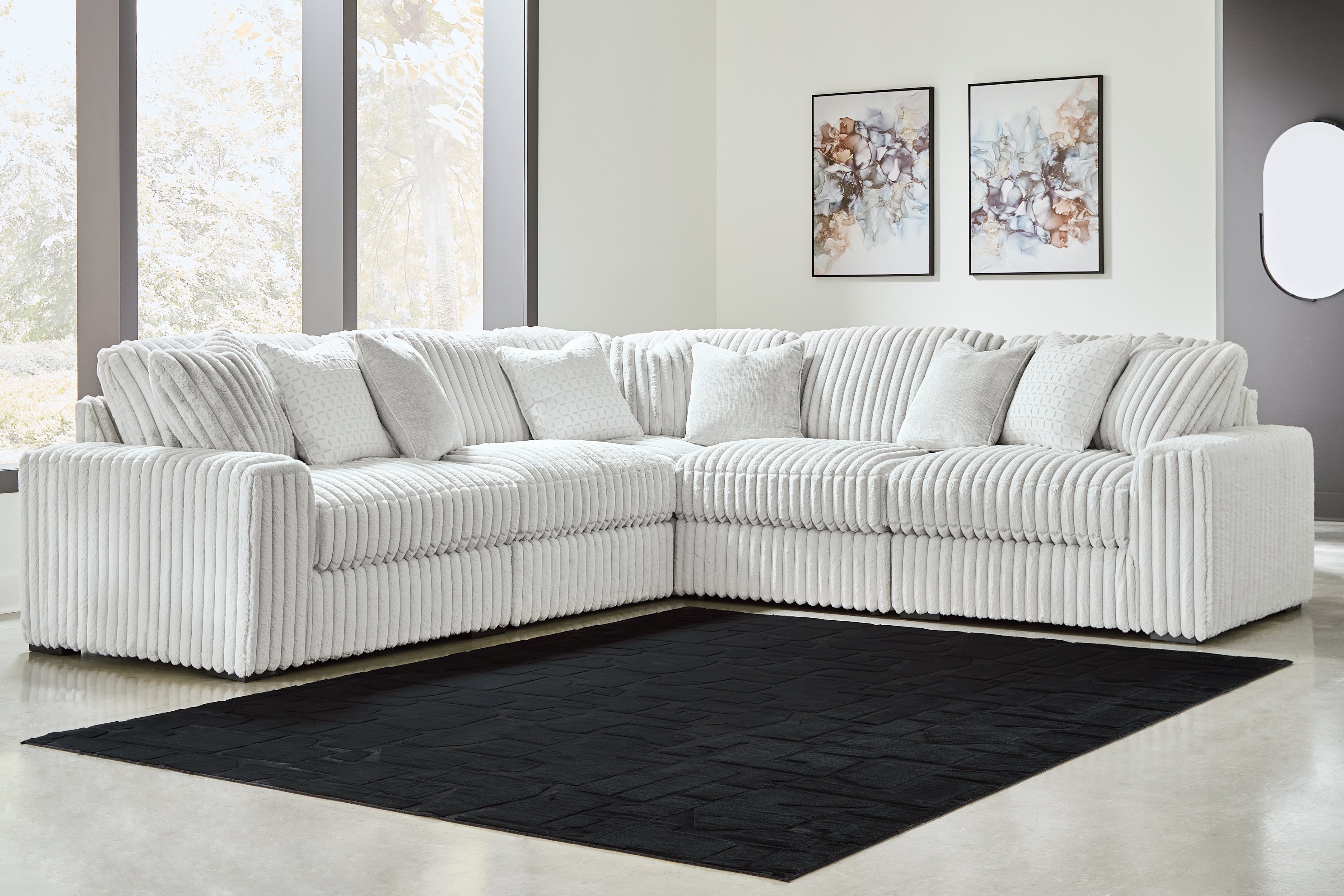 Best Furniture Outlet - Ashley Furniture - Stupendous Sectional - RAF 5-Piece Sectional / Alloy - 25903S24