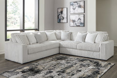 Best Furniture Outlet - Ashley Furniture - Stupendous Sectional - RAF 3-Piece Sectional with Double Chaise / Alloy - 25903S4