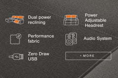 Best Furniture Outlet - Ashley Furniture - ModMax II Sectional - 7-Piece Power Reclining Sectional with Audio Consoles / Salt and Pepper - 65906S9