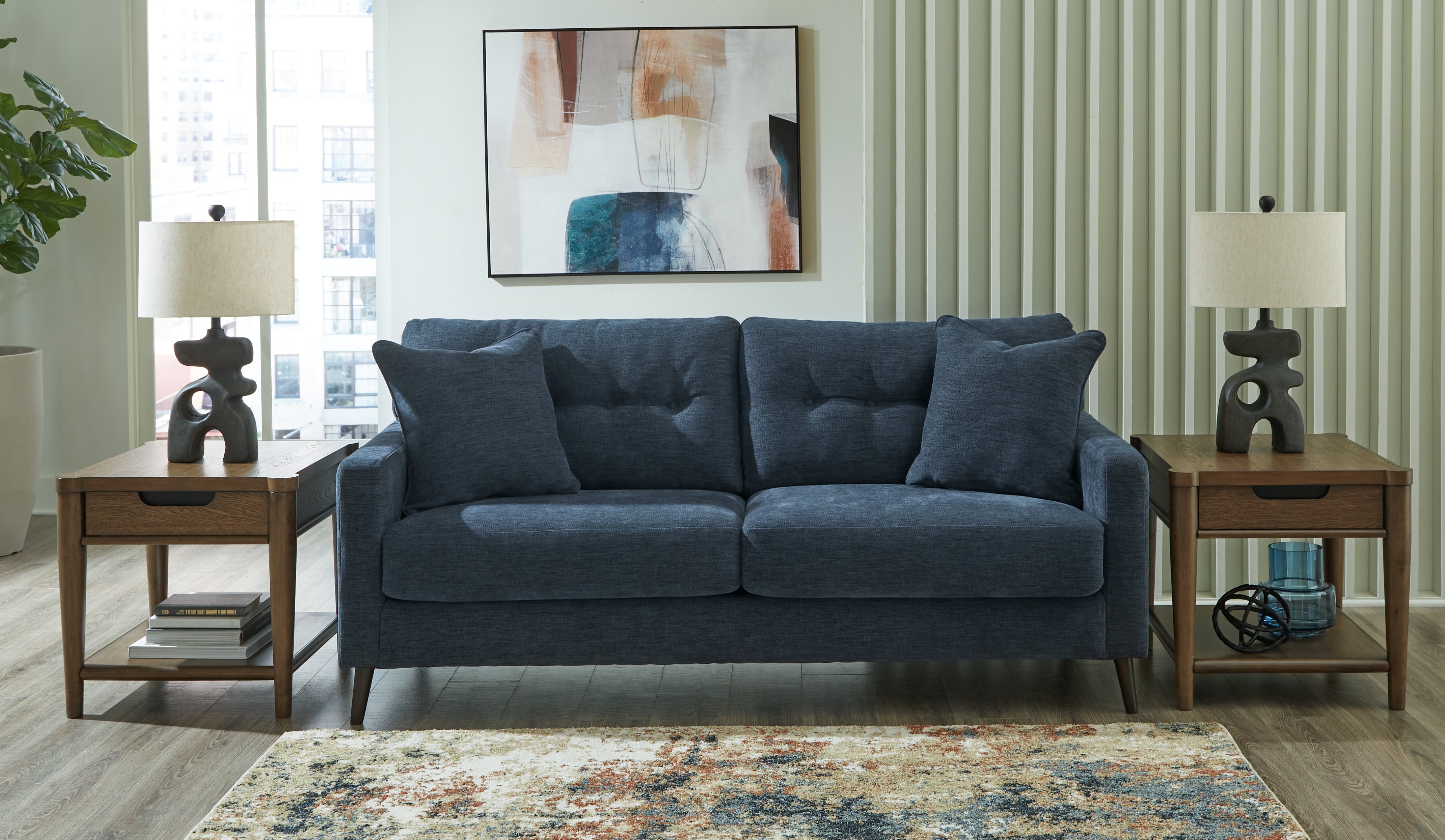 Best Furniture Outlet - Ashley Furniture - Bixler Living Room - Sofa / Navy - 2610638
