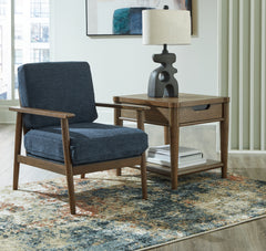 Best Furniture Outlet - Ashley Furniture - Bixler Living Room - Showood Accent Chair / Navy - 2610660