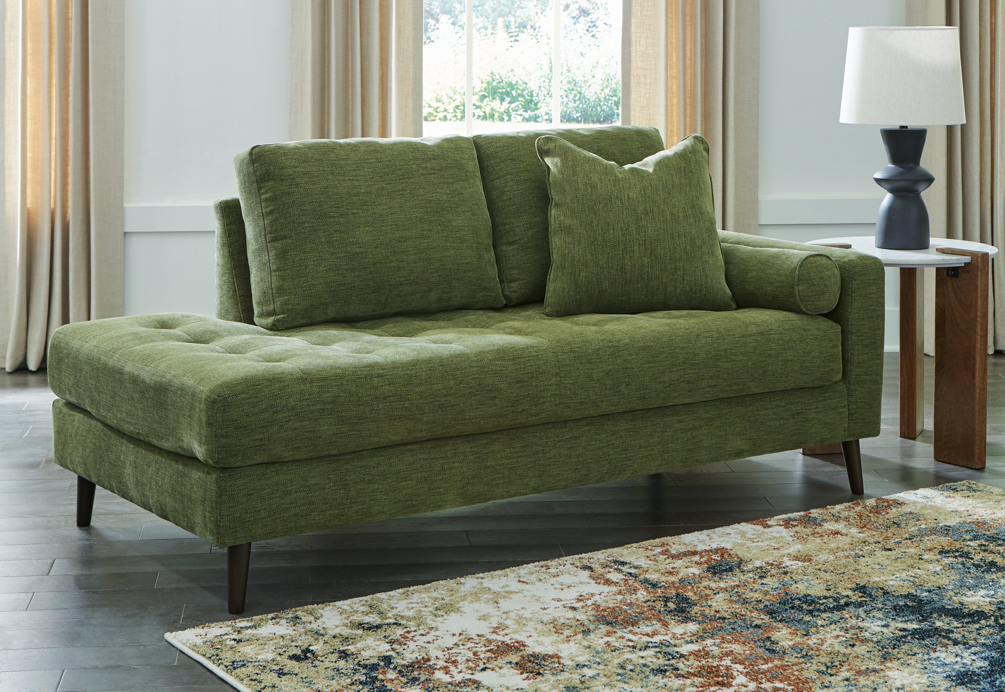Best Furniture Outlet - Ashley Furniture - Bixler Living Room - RAF Corner Chaise / Olive - 2610717