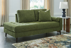 Best Furniture Outlet - Ashley Furniture - Bixler Living Room - RAF Corner Chaise / Olive - 2610717