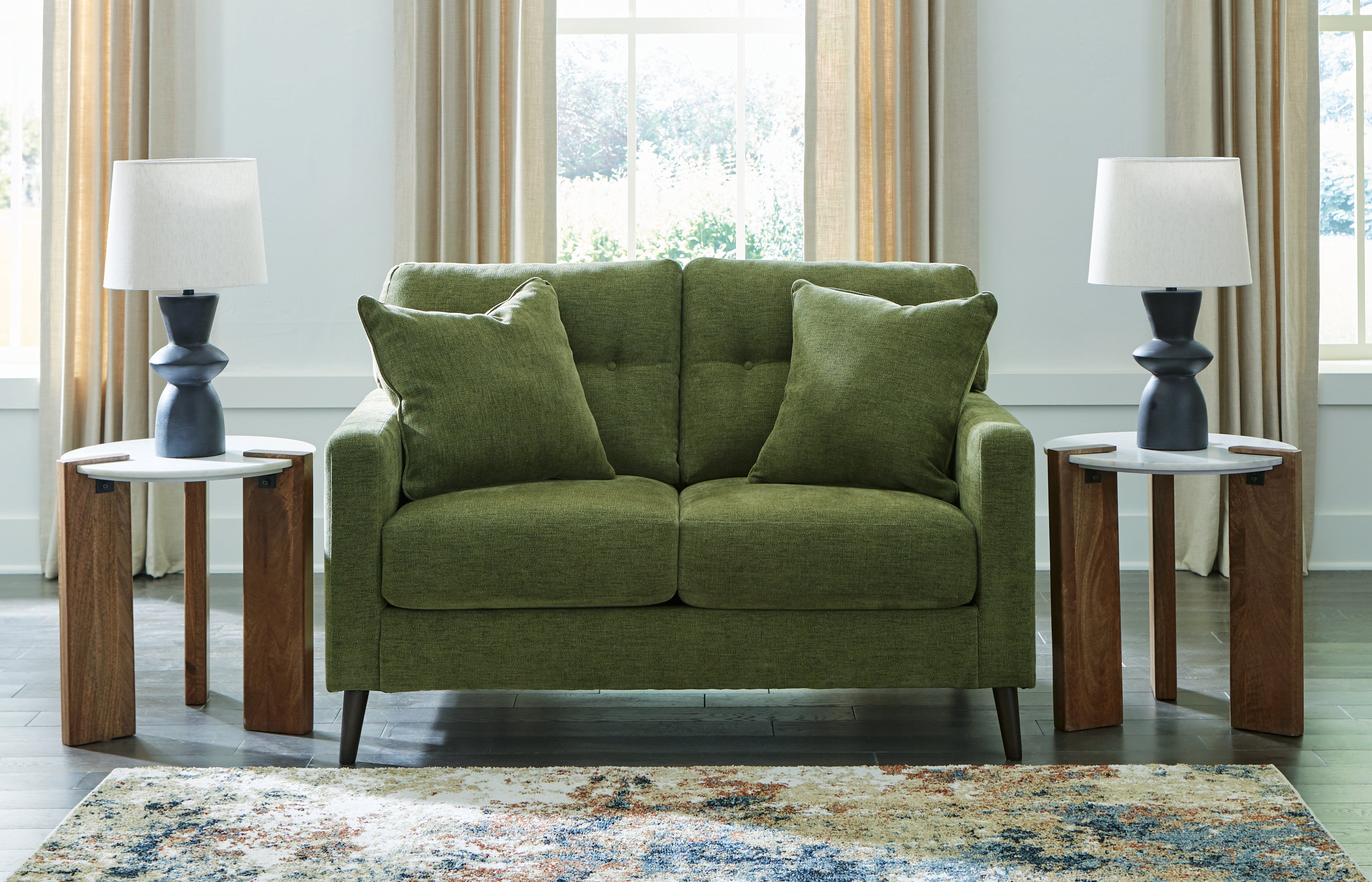 Best Furniture Outlet - Ashley Furniture - Bixler Living Room - Loveseat / Olive - 2610735