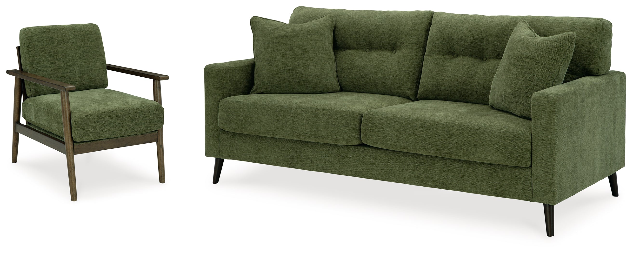 Best Furniture Outlet - Ashley Furniture - Bixler Sofa and Chair - Sofa and Chair / Olive - 26107U3