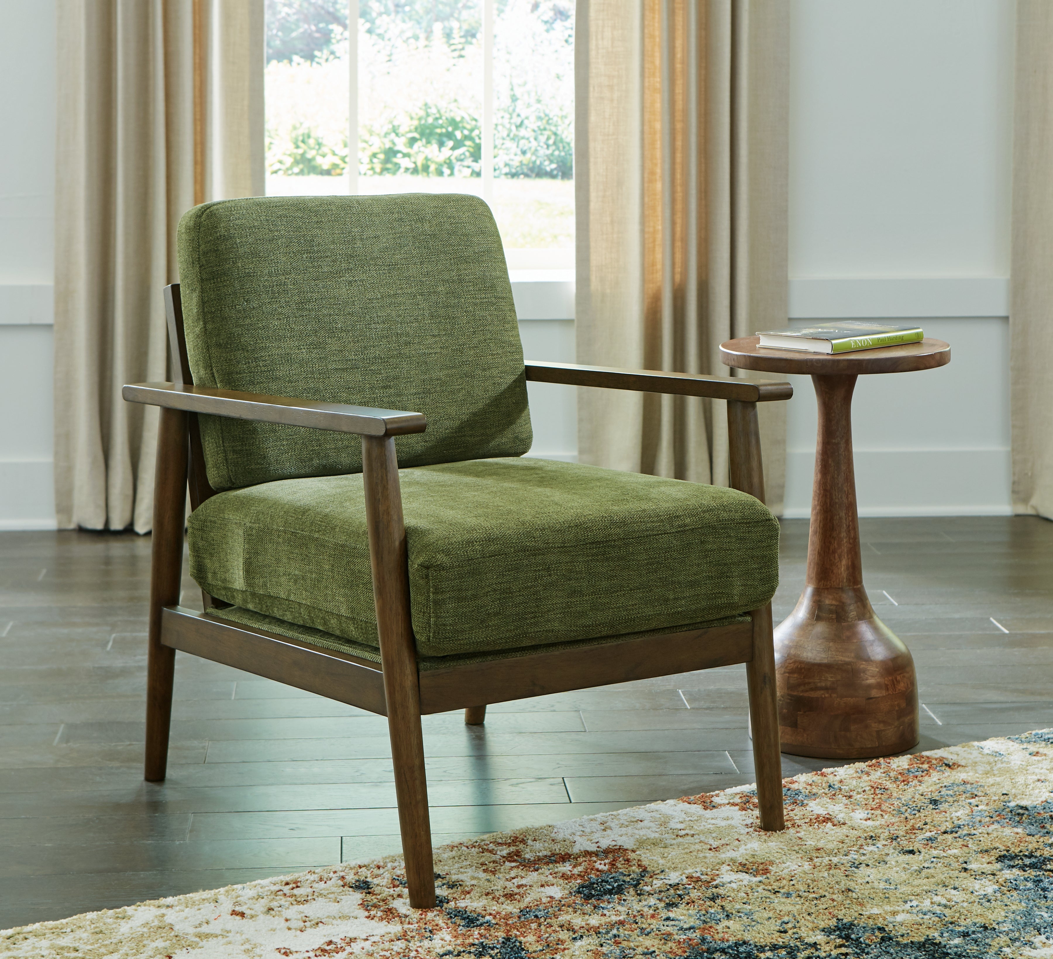 Best Furniture Outlet - Ashley Furniture - Bixler Living Room - Showood Accent Chair / Olive - 2610760