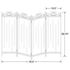 Dove 4-Panel Room Divider Folding Shoji Screen Beige