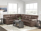 Best Furniture Outlet - Ashley Furniture - WillowBend Sectional - LAF 3-Piece Sectional / Umber - PC27705S4