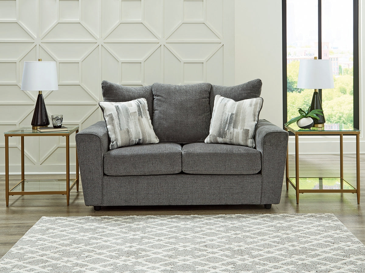 Best Furniture Outlet - Ashley Furniture - Stairatt Living Room - Loveseat / Gravel - 2850235