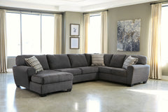 Best Furniture Outlet - Ashley Furniture - Ambee Sectional - RAF 3-Piece Sectional with Chaise / Slate - 28620S1
