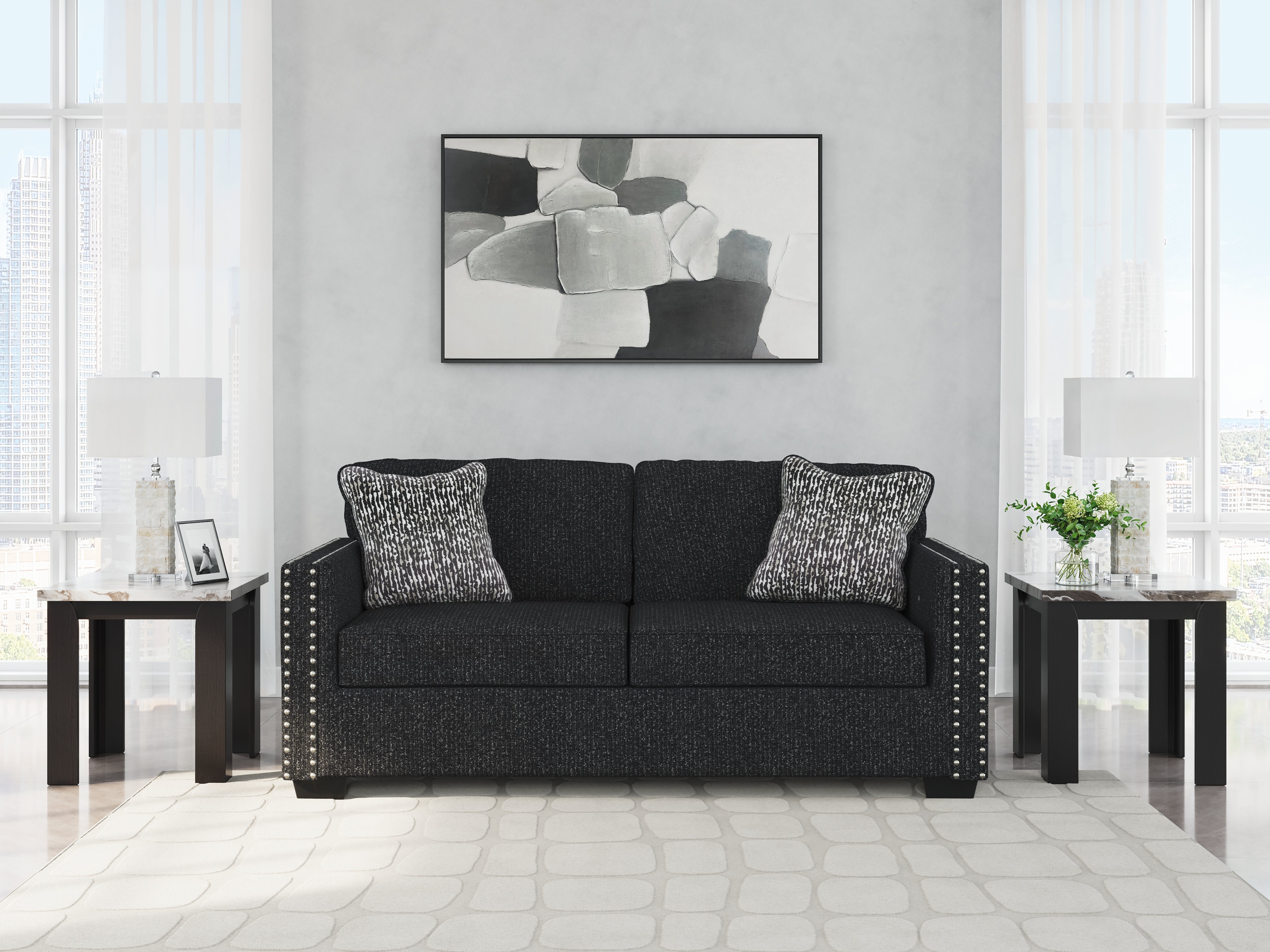 Best Furniture Outlet - Ashley Furniture - Jasmine Peaks Living Room - Sofa / Coal - 2890438