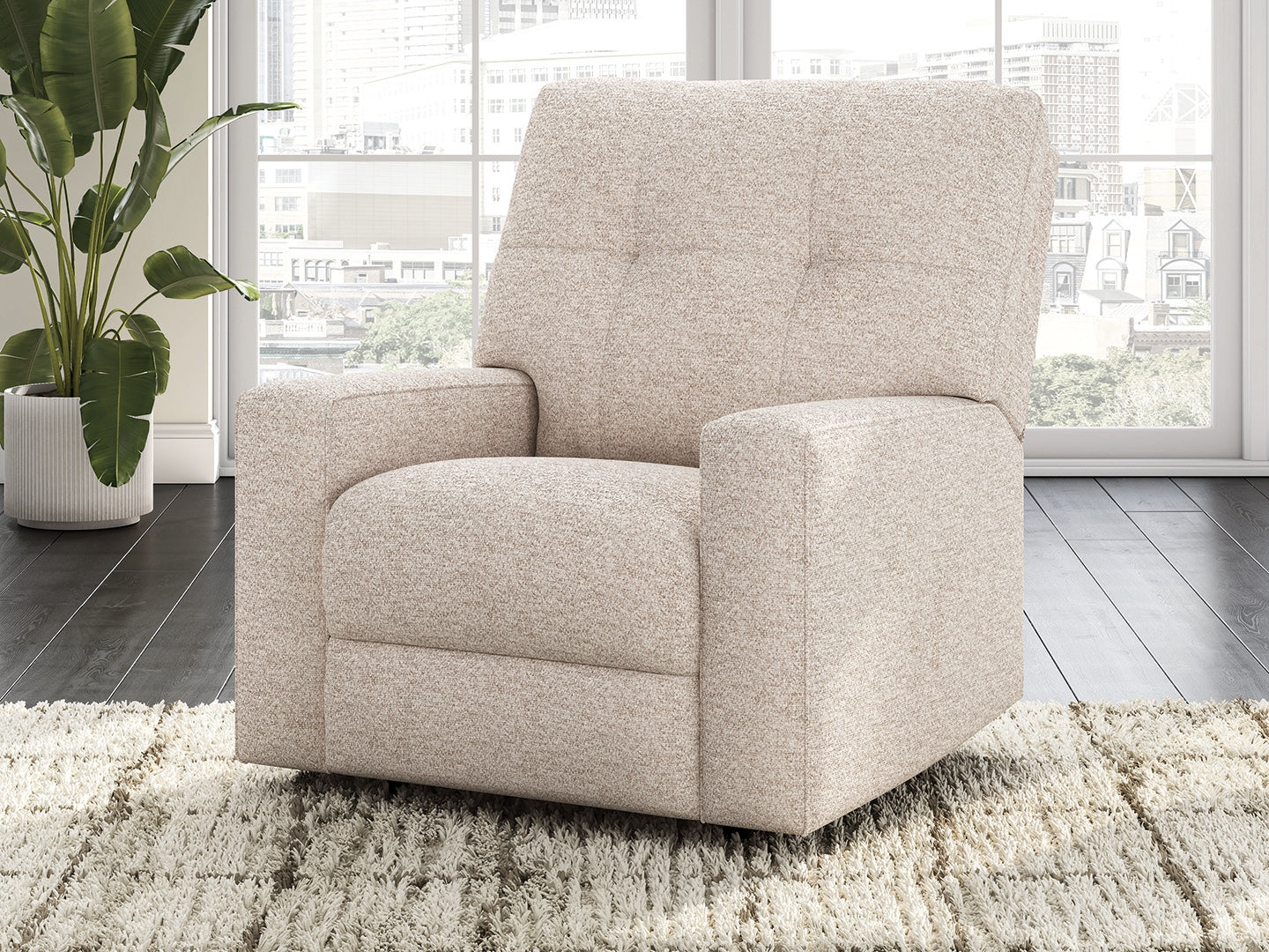 Best Furniture Outlet - Ashley Furniture - Larimer Living Room - Rocker Recliner / Stone - PC2920325