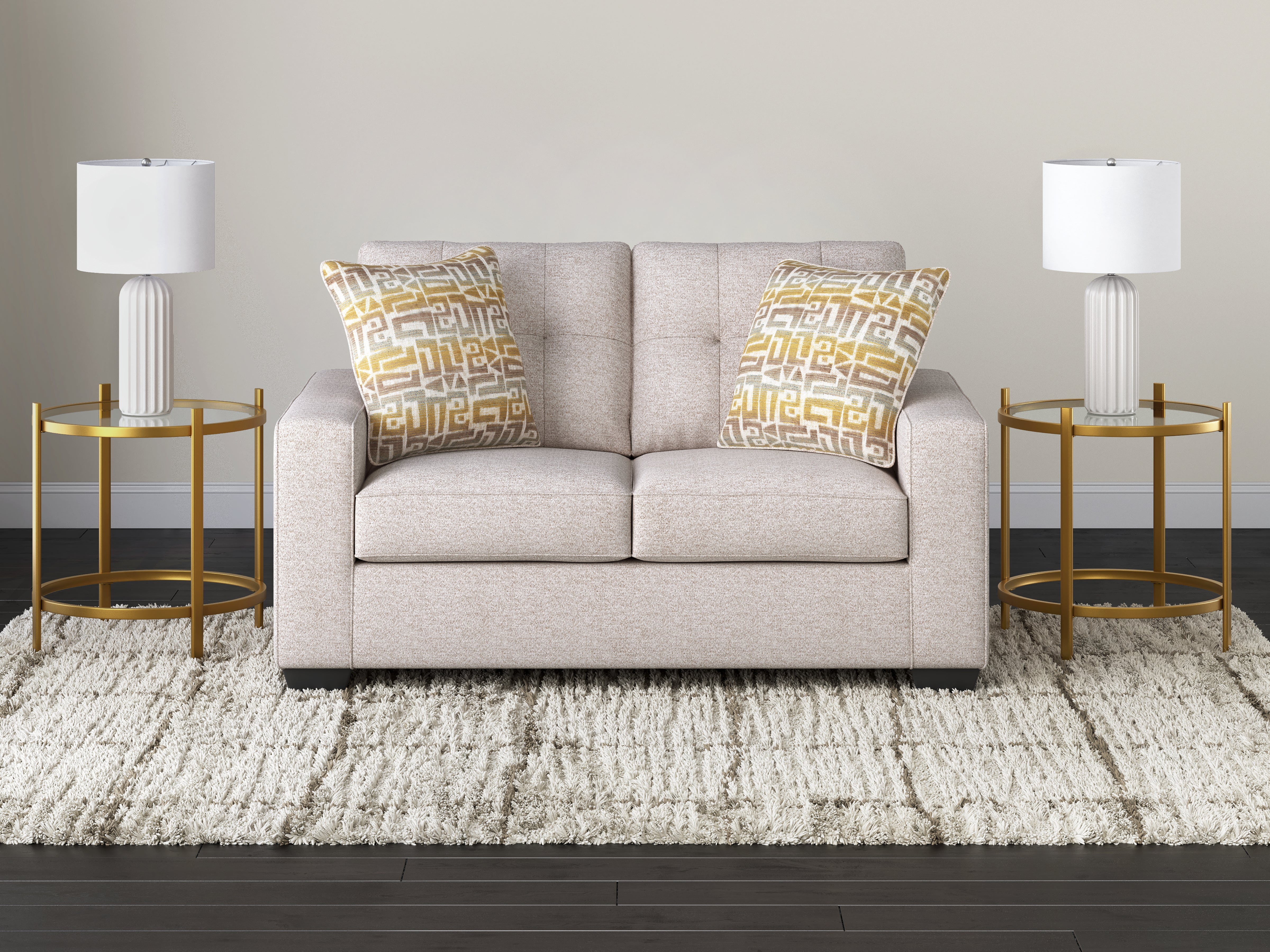 Best Furniture Outlet - Ashley Furniture - Larimer Living Room - Loveseat / Stone - PC2920335