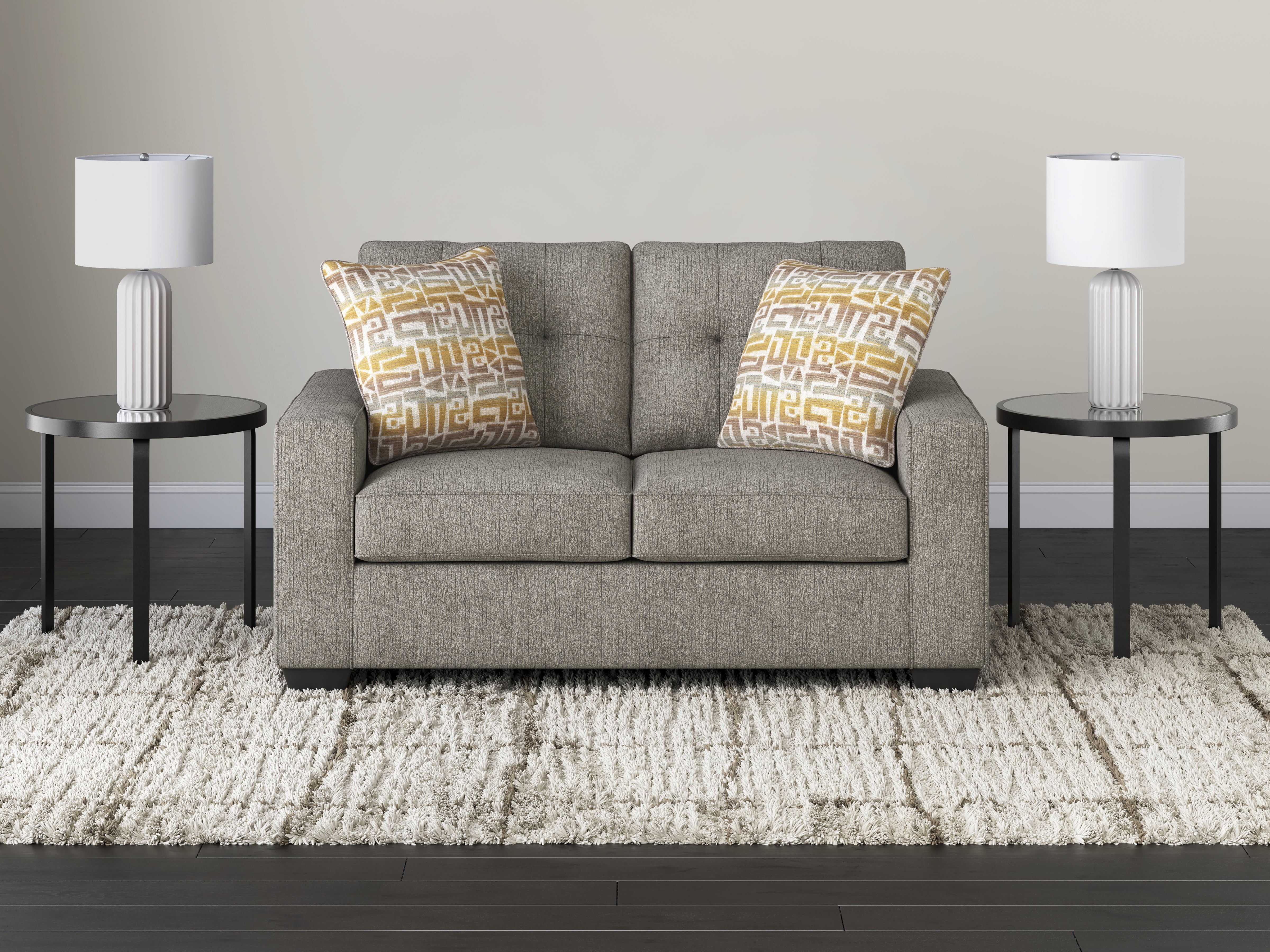Best Furniture Outlet - Ashley Furniture - Larimer Living Room - Loveseat / Iron - PC2920435