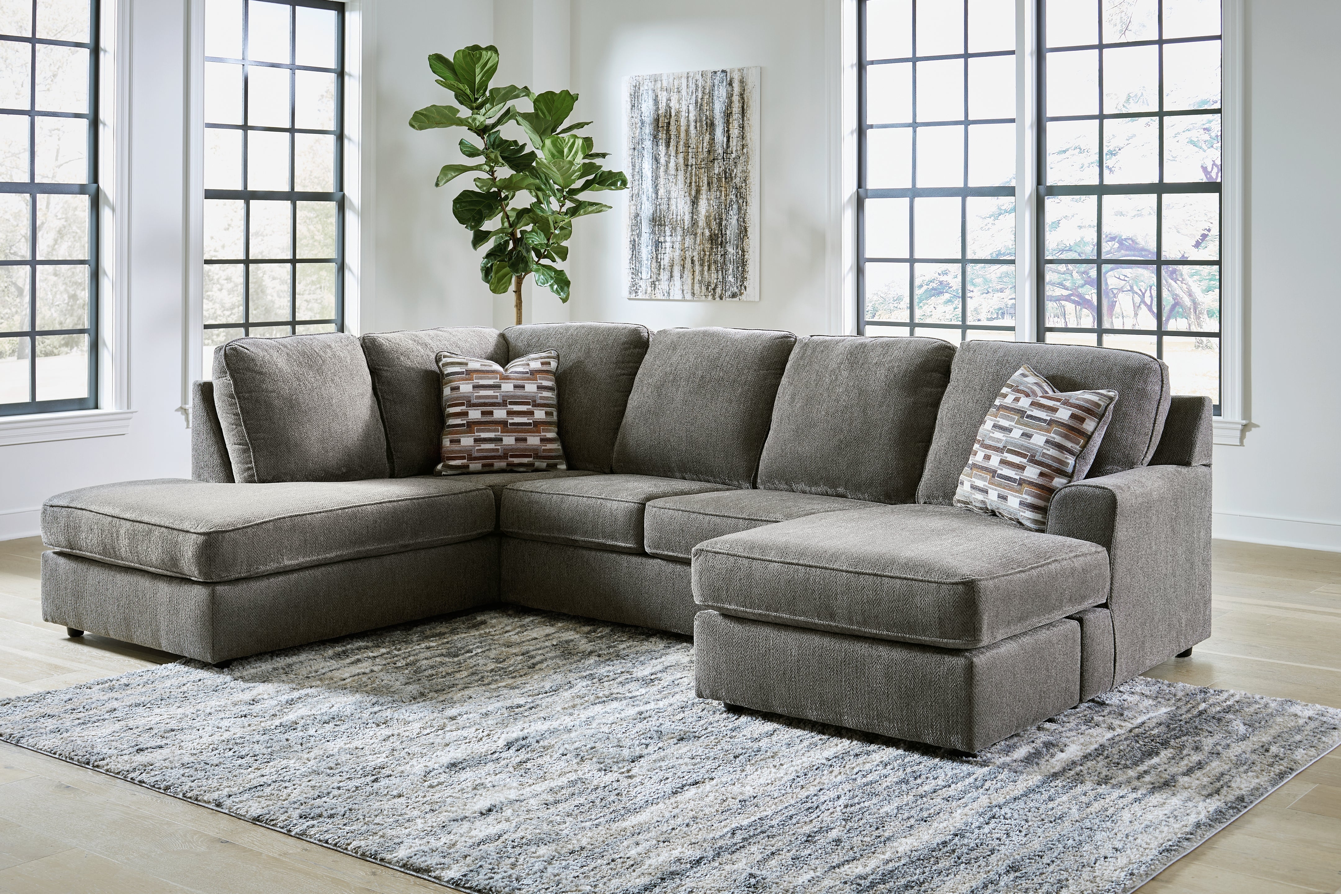 Best Furniture Outlet - Ashley Furniture - O'Phannon Sectional - RAF 2-Piece Sectional with Chaise / Putty - 29402S2