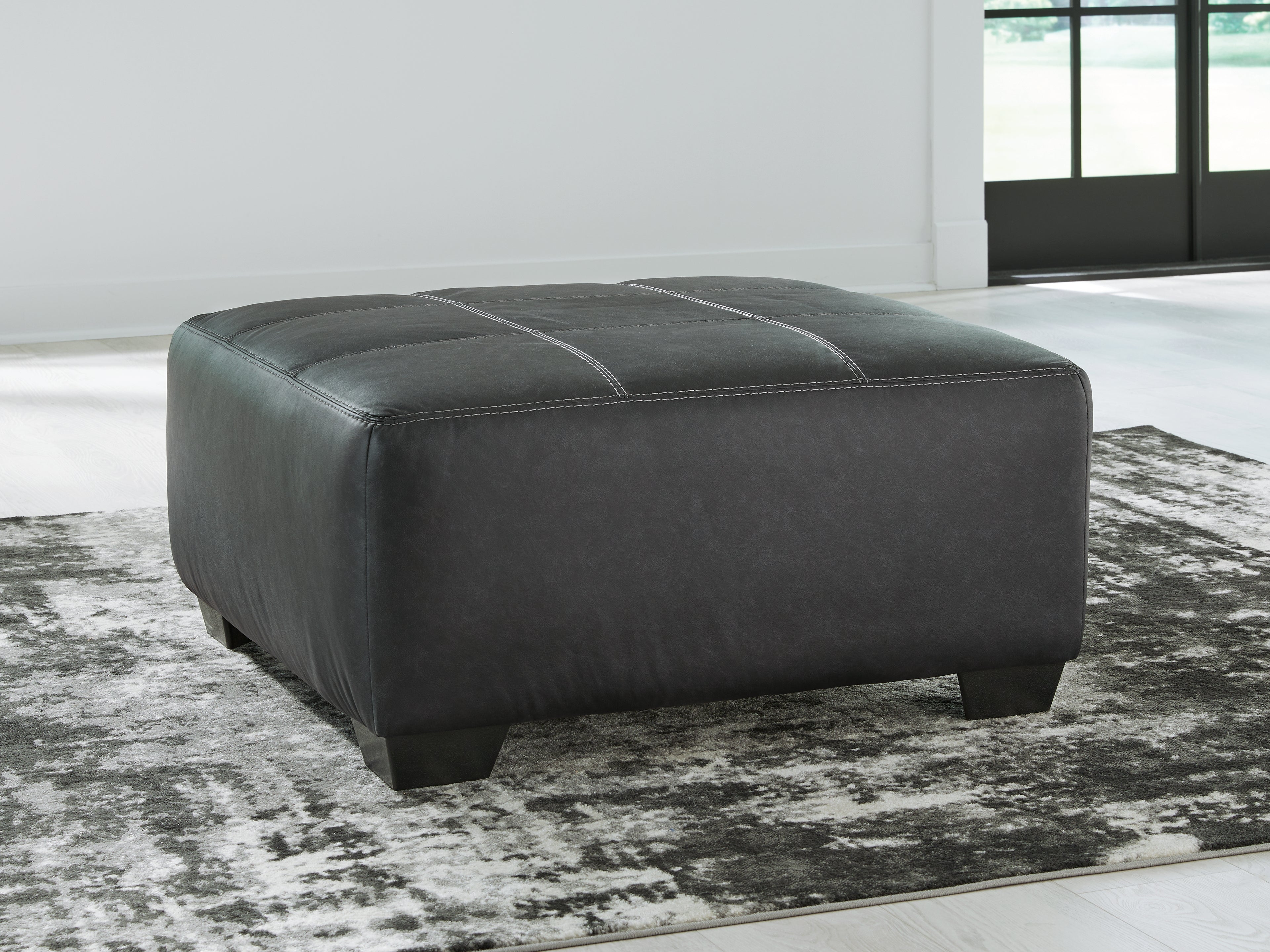 Best Furniture Outlet - Ashley Furniture - Brixley Pier Living Room - Oversized Accent Ottoman / Graphite - 2990608