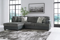 Best Furniture Outlet - Ashley Furniture - Brixley Pier Sectional - RAF 2-Piece Sectional with Chaise / Graphite - 29906S1