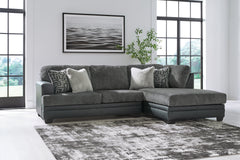 Best Furniture Outlet - Ashley Furniture - Brixley Pier Sectional - RAF 2-Piece Sectional with Chaise / Graphite - 29906S1