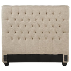 Best Furniture Outlet - Coaster - Chloe Upholstered Full Panel Headboard Oatmeal - 300007FB1