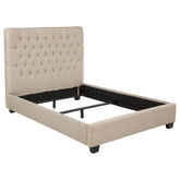 Best Furniture Outlet - Coaster - Chloe Upholstered Full Panel Bed Oatmeal - 300007F