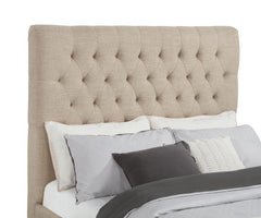 Chloe Upholstered Full Panel Bed Oatmeal