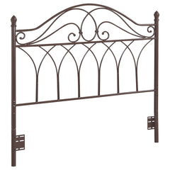 Best Furniture Outlet - Coaster - Zola Metal Queen or Full Open Frame Headboard Brown - 300186QF