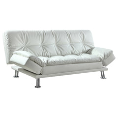 Best Furniture Outlet - Coaster - Dilleston Upholstered Tufted Convertible Sofa Bed White - 300291