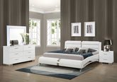 Best Furniture Outlet - Coaster - Jeremaine 4-piece Eastern King Bedroom Set White - 300345KE-S4L