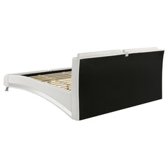 Jeremaine Upholstered Eastern King Sleigh Bed White