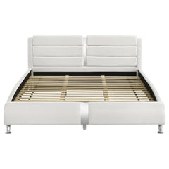 Jeremaine Upholstered California King Sleigh Bed White