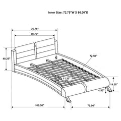 Jeremaine Upholstered California King Sleigh Bed White